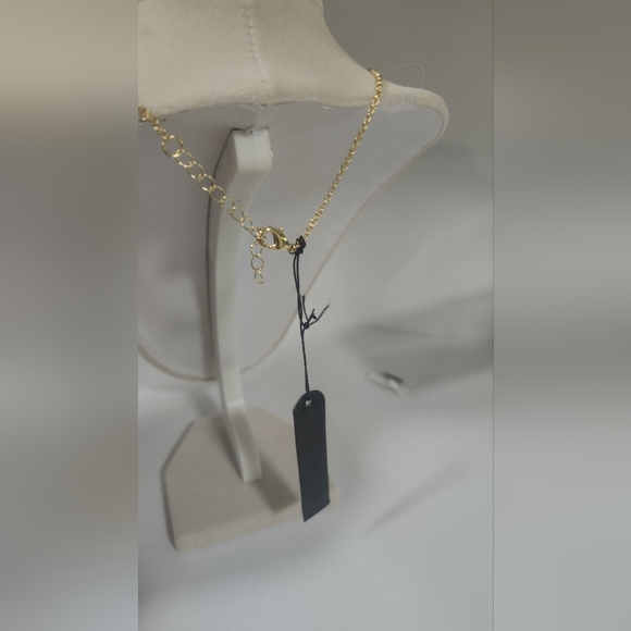 Aqua Gold and Red Pendant Necklace - Picture 4 of 6